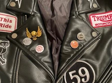 Perfecto style  50's-60's ERA Mens Black Leather Motorcycle Jacket. RARE !