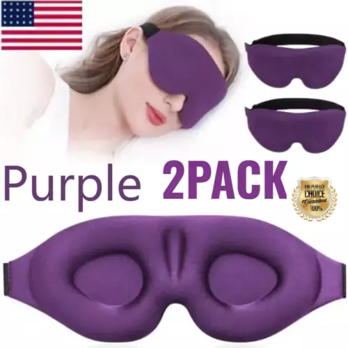 3D Travel Silk Eye Mask Sleeping Soft Padded Shade Cover Rest Relax Blindfoldd - Picture 4 of 9