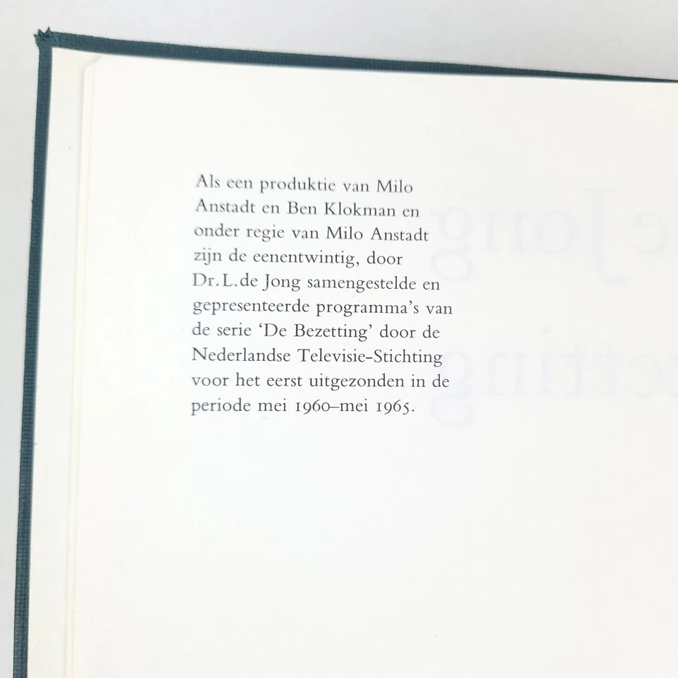 De Bezetting, Dr. L. de Jong 1966 Hardcover WWII 1940-1945 in Netherlands, Dutch - Image 4 of 4