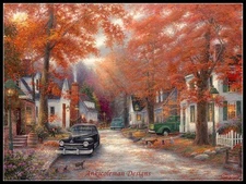 Memory Lane - DIY Chart Counted Cross Stitch Patterns Needlework DMC Color   