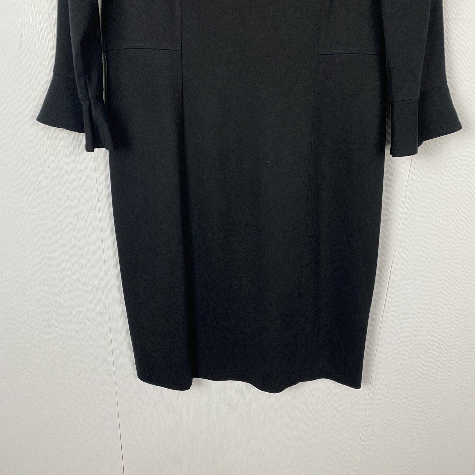 Talbots Woman’s Black Boat Neck Bell Sleeves A Line C… Gem