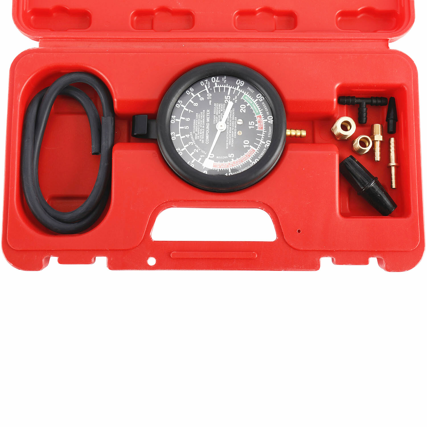 Automotive Carburetor Fuel Pump Engine Vacuum Valve Diagnose Tester Gauge Tools