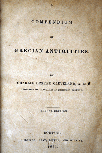 Compendium of Grecian Antiquities - Charles Dexter Cleveland 1831 Leather GREECE - Picture 4 of 6