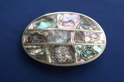 abalone belt buckle