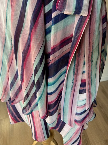 Like New Women’s Jennifer Lopez Sundress Sleeveless Rainbow Stripe - Size Small - Picture 7 of 10
