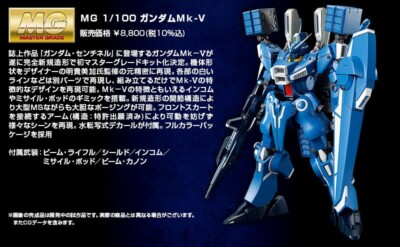 Bandai Spirits MG 1/100 Gundam Mk-V Model Kit Authentic Japan
