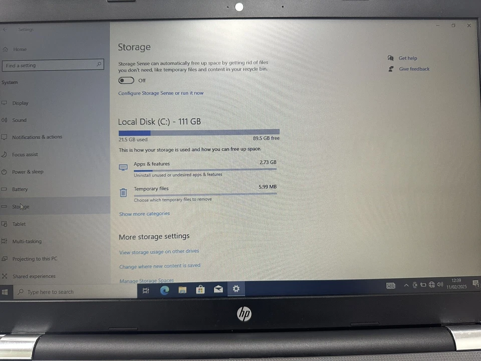 HP Laptop Notebook 250 G6 Intel Core i3-7020u 4GB RAM 120GB  WIN 10 Bezel Crack - Image 2 of 4