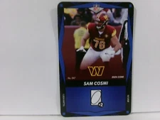 2024 UNO ELITE BLUE SAM COSMI WASHINGTON COMMANDERS  #047