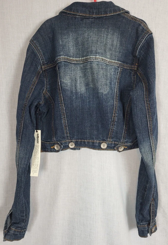 Chaqueta Jean Casa de Muñecas Niñas S Corta Corta ¡NUEVA CON ETIQUETAS! Denim azul desgastado informal Foto 2 de 4