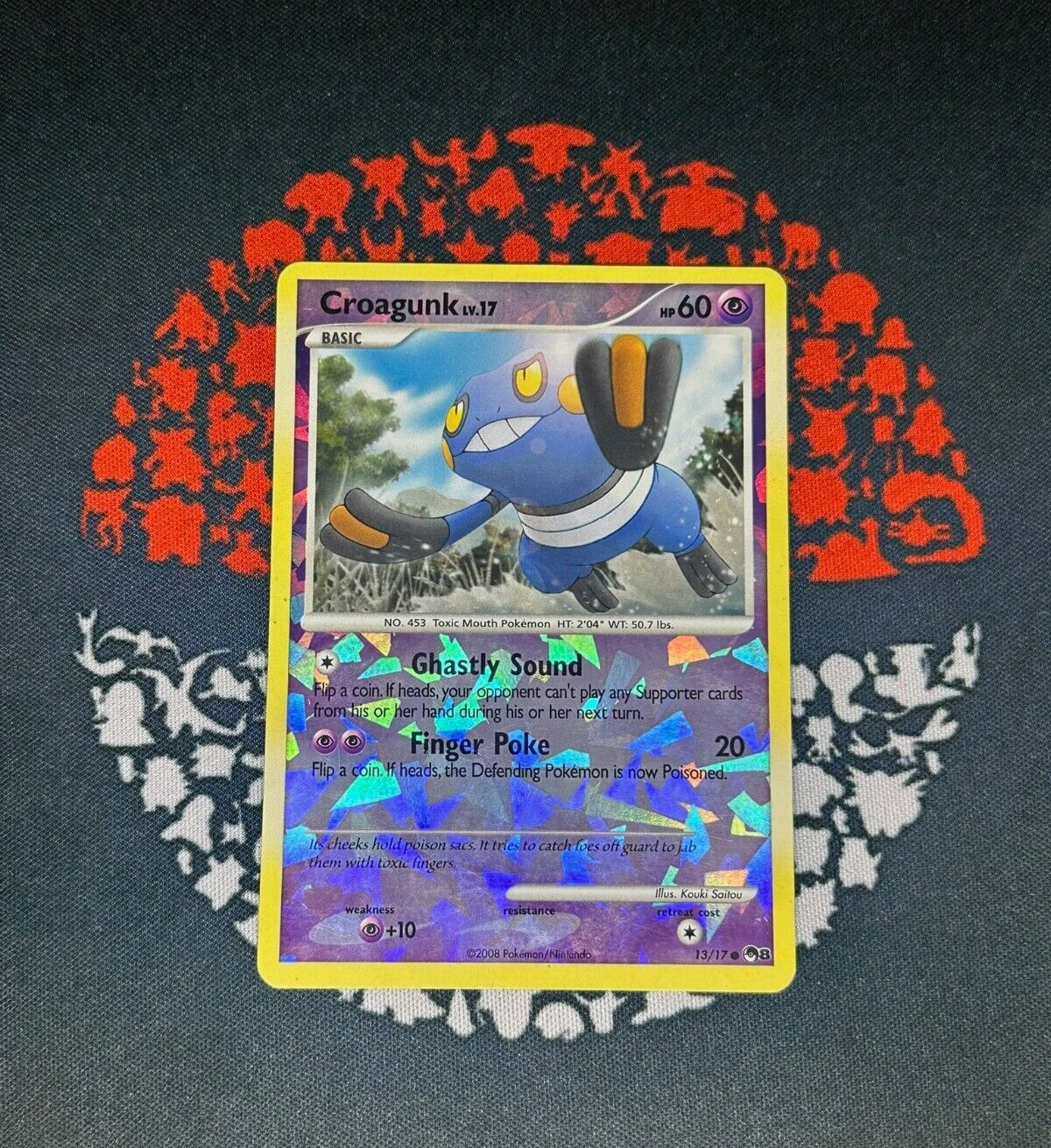 Croagunk 13/17 Reverse Holo Pop Series 8 Pokemon TCG Moderate Play