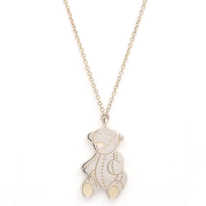 Japan Used Necklace Returns Ok Gucci Teddy Bear Silver 925