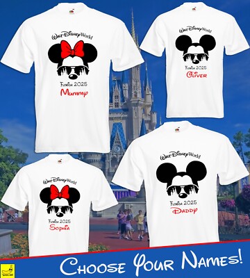 DisneyWorld Florida 2026 2027 Personalised T-Shirts Matching