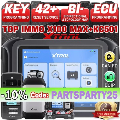 XTOOL X100 MAX 2 Profi KFZ OBD2 Diagnosegerät Scanner J2534 Key Programmier IMMO