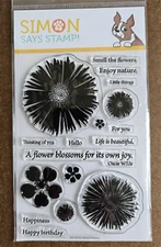 Simon Says Stamp - Anna's Flowers - Photopolymer Cling stamp set, NIP