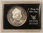 OLIVER NORTH STAR 1 OZ SILVER ROUND .999, MADE IN USA! GEM BU W/ ORIGINAL CARD!