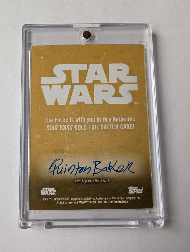 Stormtrooper Sketch Card - 1/1 Gold Foil - 2025 Topps Chrome Star Wars - Auction - Image 2 of 2