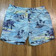 Tommy Bahama Relax Board Shorts Swim Trunks Mens XL Tropical Palm Trees Island
