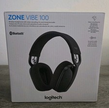 Logitech Zone Vibe 100 Wireless Headphones with Noise Cancelling Mic Bluetooth.