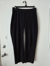 Columbia Womens Fleece Pants Size Large Black Stretch Straight Leg Pull-On
