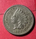 1863 US Copper Nickel Indian Head Cent! XF! Civil War Days! Old US Coin!
