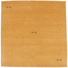 Handmade Gabbeh Square Rug Pictorial Tribal Design Modern Bedroom Carpet 6X6 ft