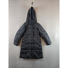 Patagonia Fiona Parka Girls S 8 Black Goose Down Insulated Hooded Puffer Coat