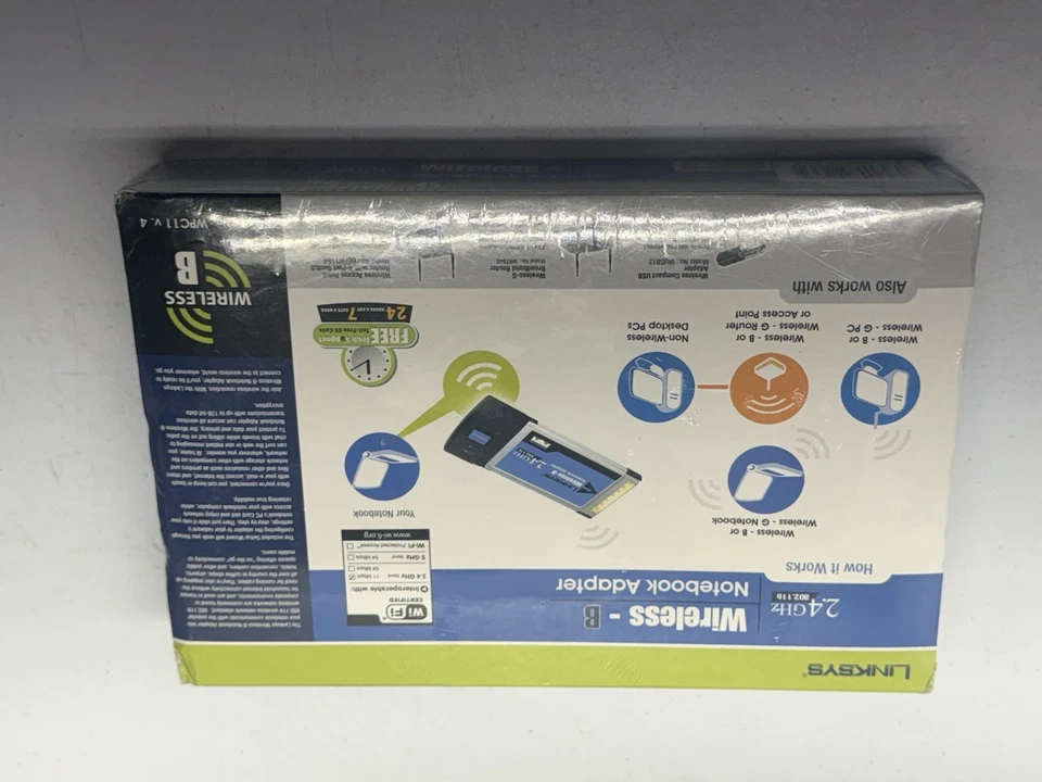 NEW Linksys Wireless-B Notebook Adapter Model WPC11 v4 Laptop WiFi Card 11Mbps - Image 4 of 4
