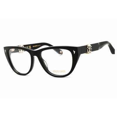 Roberto Cavalli Unisex Eyeglasses Shiny Black Plastic Full Rim Frame VRC045 0700