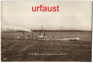 German WWI Uboat U5 Postcard sent from Pola Flotilla Member 1918