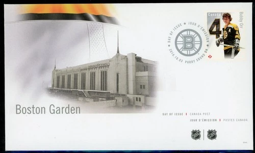 CANADA 2014 ORIGINAL SIX BOSTON GARDEN BOBBY ORR FIRST DAY COVER !! M09