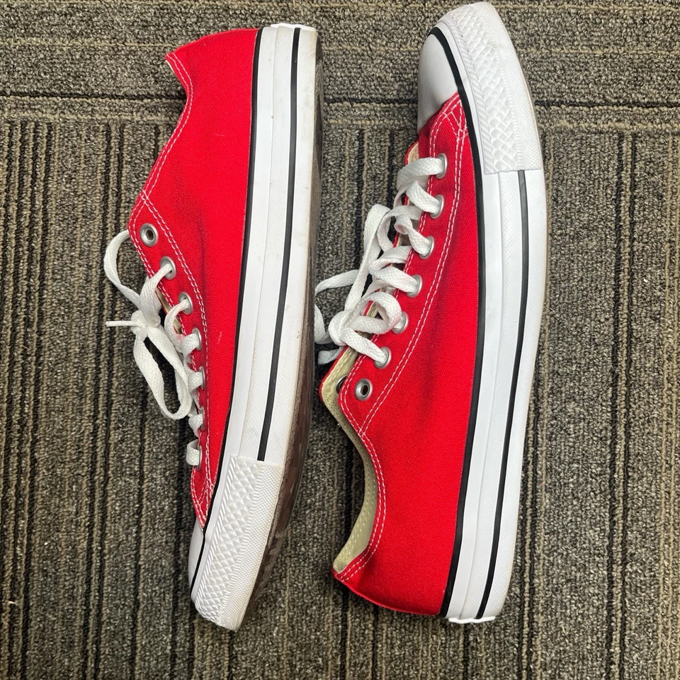 Zapatilla deportiva retro Converse Chuck Taylor All Stars para hombre talla 10 roja blanca Streetwear Foto 2 de 4