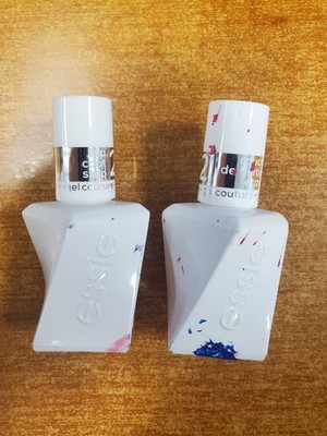 2 Pack: Essie Gel Couture Nail Polish *00 Clear Shiny Top Coat* 0.46oz ea E16D