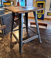 Seltener quadratischer Rowac Hocker 1 x gemarkt mit Plakette 