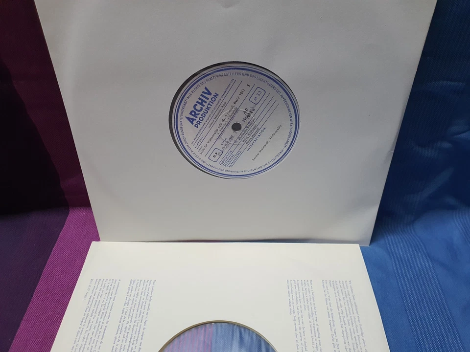 Enrico Mainardi J. S. Bach Unaccompanied Cello Suite No. 5 Archiv AP 13034 - Image 4 of 4