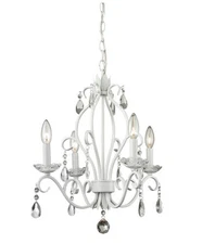 Z-Lite Princess Chandelier 423MW Matte White 4 Light Fixture