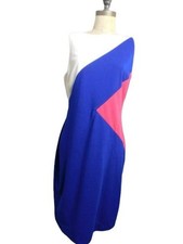 Chaps Size 12 STRETCH Knit Colorblock Career Dress NWT $90