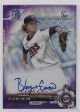 2017 Bowman Draft Chrome Pick Purple Refractor 28/250 Blayne Enlow Auto 0o8o