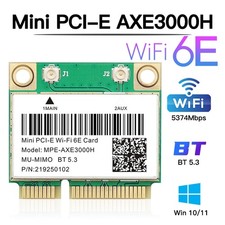 Mini PCI-E WiFi 6E Card AXE3000H 5374Mbps Tri-Band Bluetooth5.3 Wireless Adapter