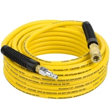 Hromee Air Compressor Hose 1/4 Inch x 50 Feet Hybrid Hose with Fittings, 1/4