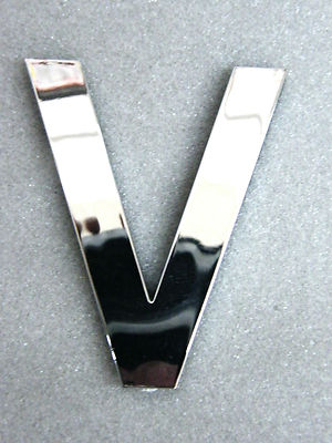extra grosse Buchstaben V verchromt chrom Buchstabe Initialen groß