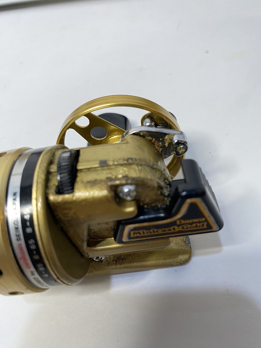 Moulinet De Pêche Daiwa Minicast Gold Avec étui - Japonais, Vintage, Pour Pêche En Eau Douce