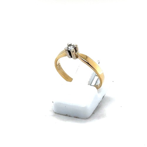 Anello oro 18 kt 750 diamante 0,10 ct RG 54 solitario solitario brillante nuovo cert. DHL - Foto 16 di 24