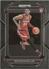 2023-24 Panini Prizm Brandon Miller RC Rookie Card #63 Charlotte Hornets (A). rookie card picture