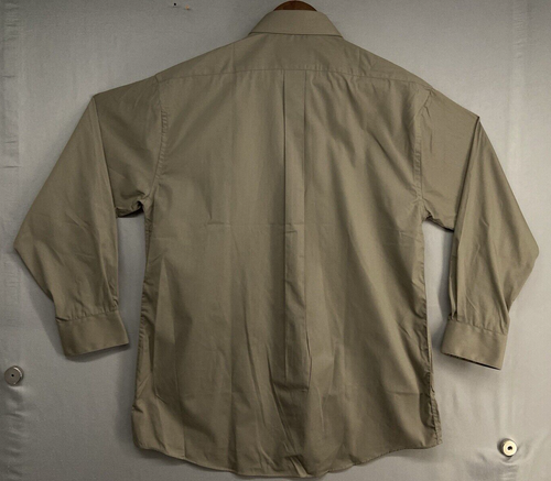 Alexander Julian Colours Button Shirt Mens M 15-15.5 32/33 Tan Dress Long Sleeve - Picture 9 of 15