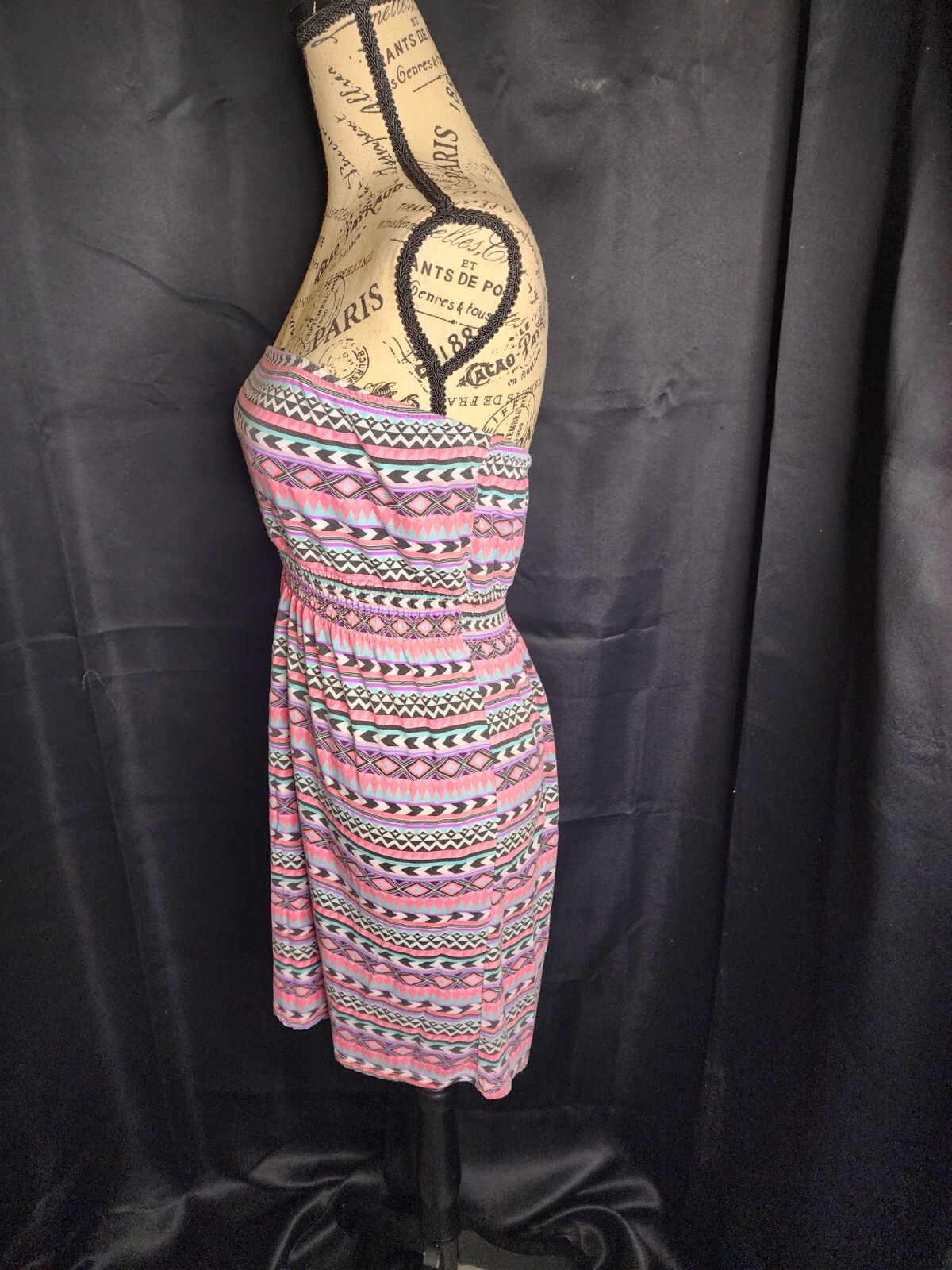 Empyre Multi-Colored Geometric Print Strapless Mi… - image 3