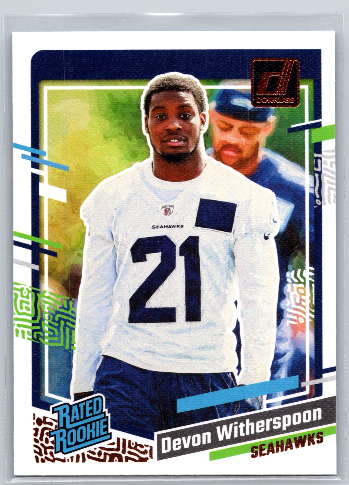 2023 Donruss #43 Devon Witherspoon Rated Rookie Portrait