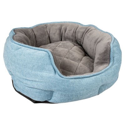 Duvo+ Bett Tweed Sky oval blau/schwarz für Katzen, diverse Größen, NEU