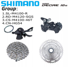 Cambio destro Shimano Deore M4100 gruppo 4 pezzi 1x10 velocità + cassetta RD-M4120 46T