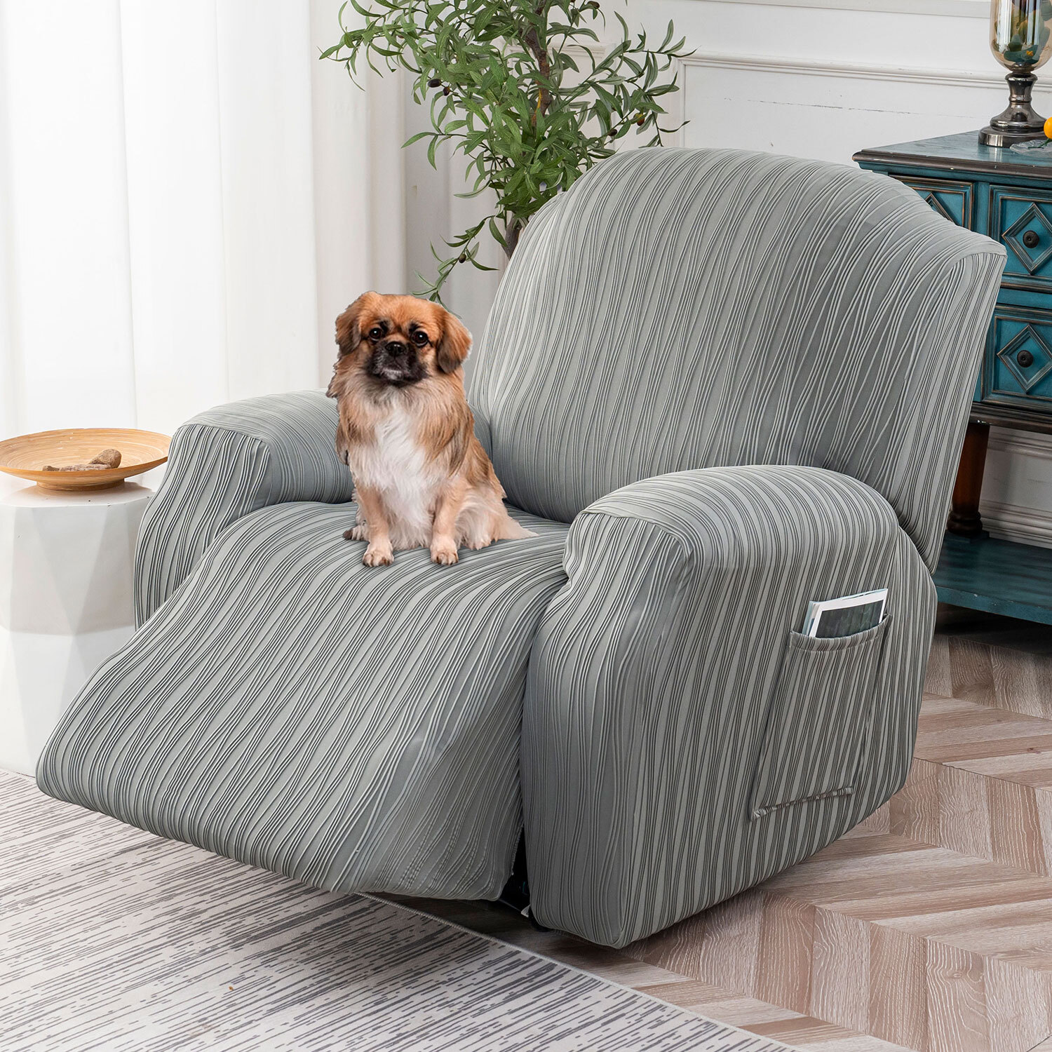 Waterproof recliner sofa cover stretch warm pet protection, household items