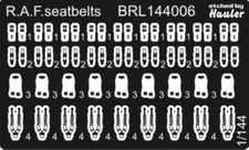 Brengun Models 1/144 BRITISH AIRCRAFT SEAT BELTS Photo Etch Set